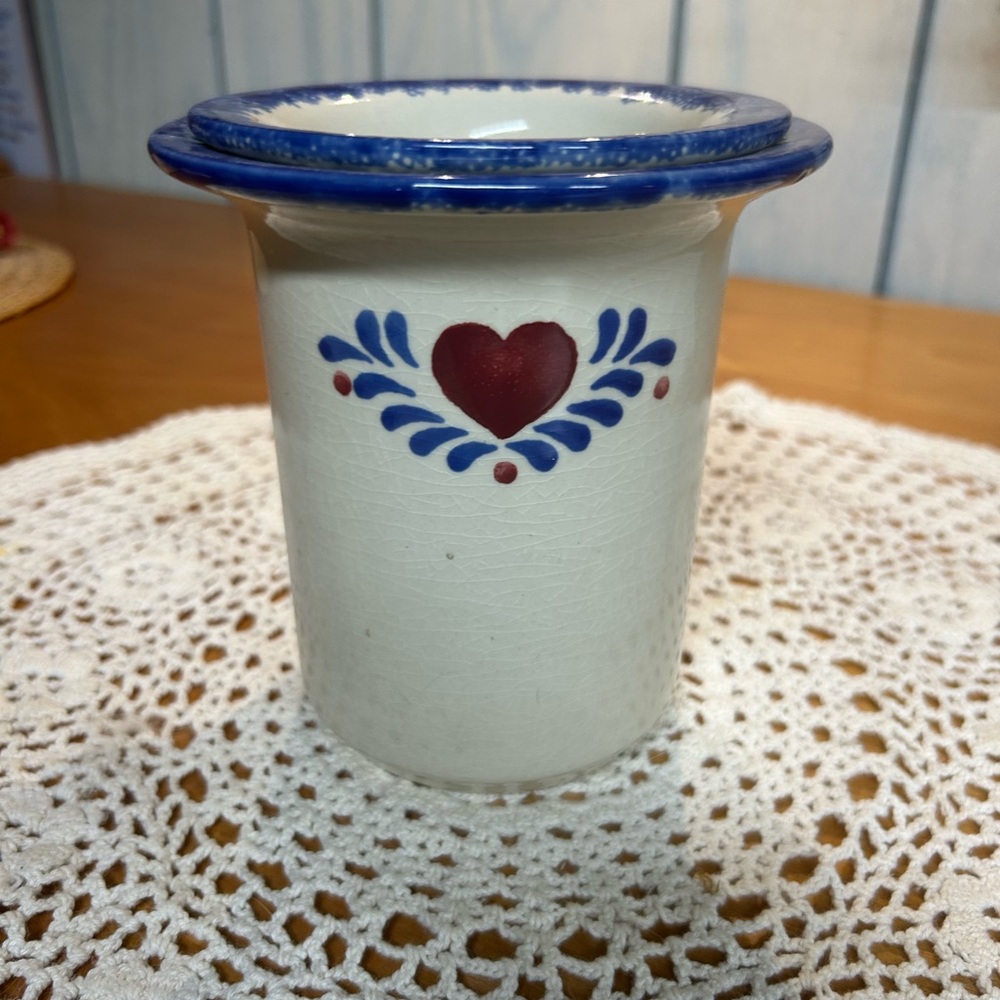 Heart Motif Ceramic Vase